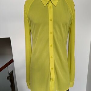 Bottega Veneta Lime Green Dress Shirt